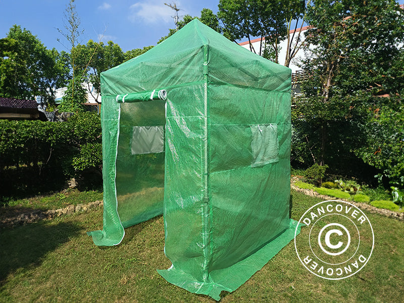 FleX Greenhouse 2x2 m, PE, Transparent/Green
