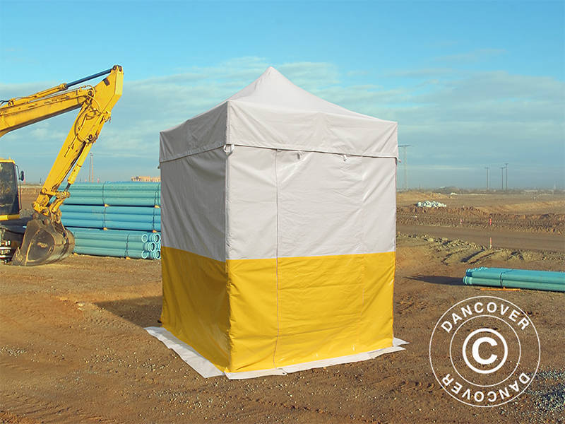 Pop up gazebo FleXtents® PRO 2x2 m, PVC, Work tent, Flame retardant, incl. 4 sidewalls