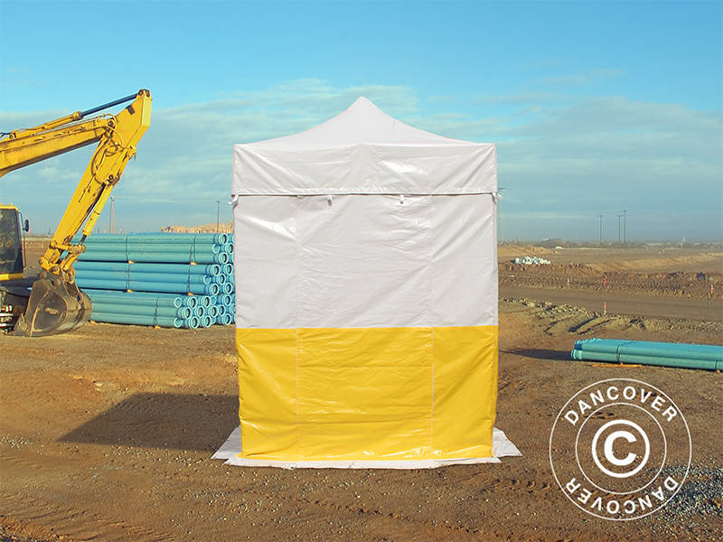 Pop up gazebo FleXtents® PRO 2x2 m, PVC, Work tent, Flame retardant, incl. 4 sidewalls