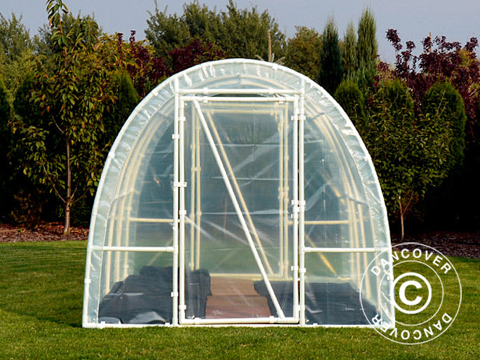 Polytunnel Greenhouse 130, 2.2x4x1.9 m, 8.8 m², Transparent