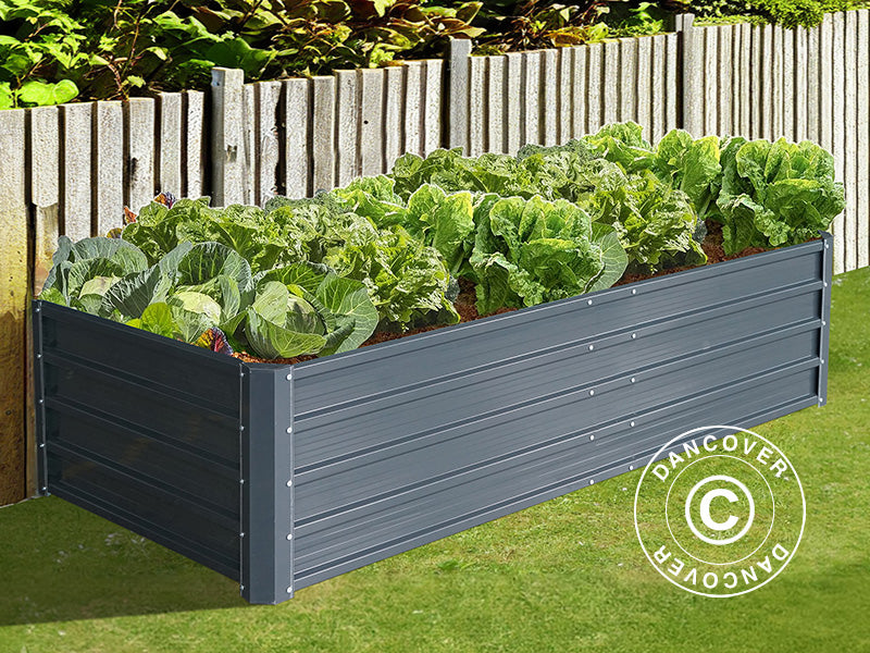 Raised Garden Bed, 0.9x1.8x0.47 m, 800 l, Anthracite