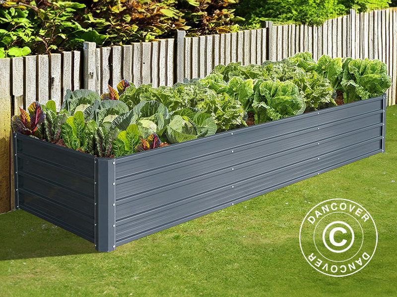 Raised Garden Bed, 0.9x2.44x0.47 m, 1000 l, Anthracite