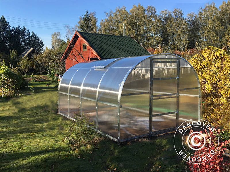 Greenhouse polycarbonate TITAN Arch 280, 12 m², 3x4 m, Silver