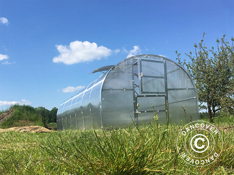 Greenhouse polycarbonate TITAN Arch 280, 24 m², 3x8 m, Silver