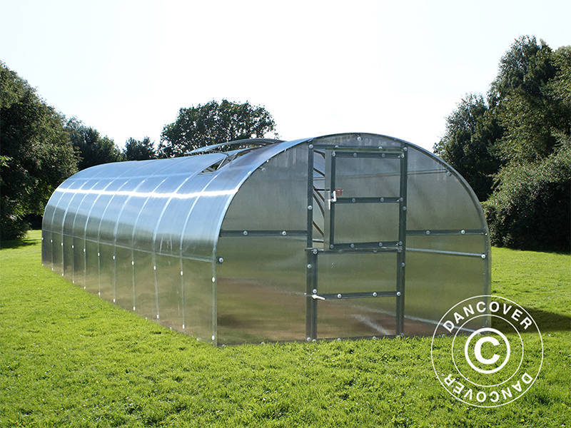 Greenhouse polycarbonate TITAN Arch 280, 30 m², 3x10 m, Silver