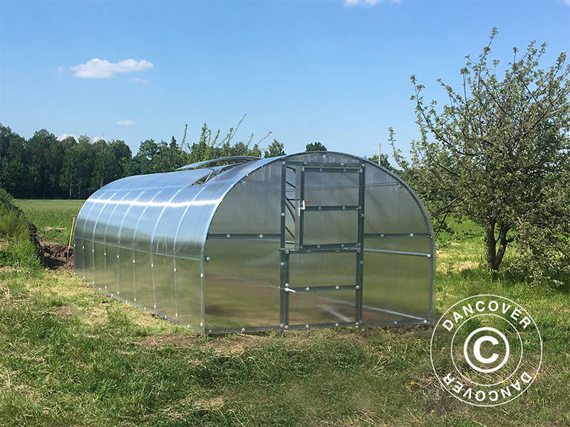 Greenhouse polycarbonate TITAN Arch 280, 36 m², 3x12 m, Silver