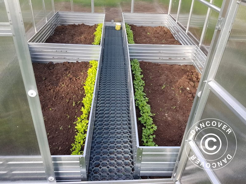 Raised Garden Bed, 0.75x1.5x0.3 m, Silver