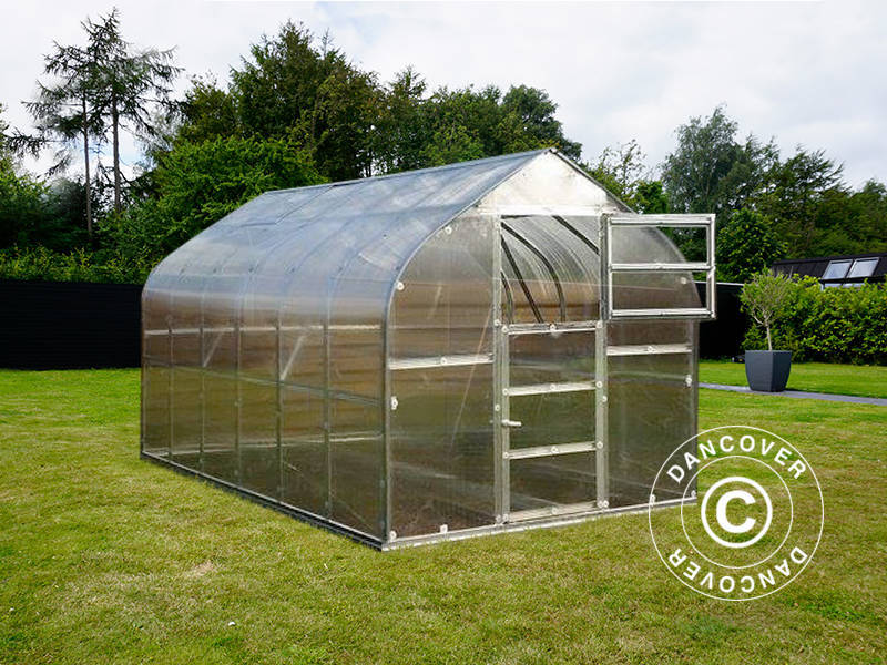Greenhouse polycarbonate TITAN Dome 320, 15 m², 2.5x6 m, Silver