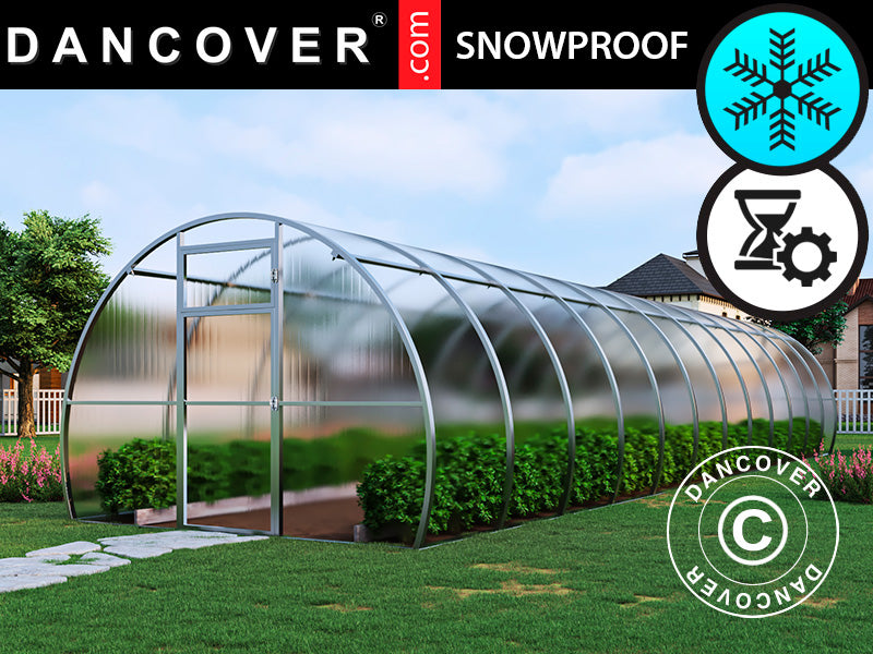 Greenhouse polycarbonate, Strong NOVA 36 m², 3x12 m, Silver