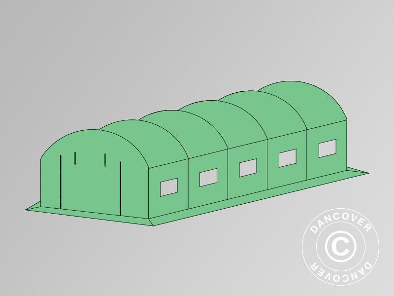 Cover for polytunnel greenhouse, 4x6.6x2 m, 140 g/m² PE, Green