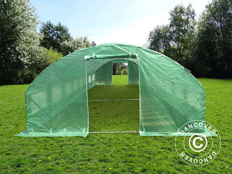 Polytunnel Greenhouse 4x10.6x2 m, 42.4 m², Green