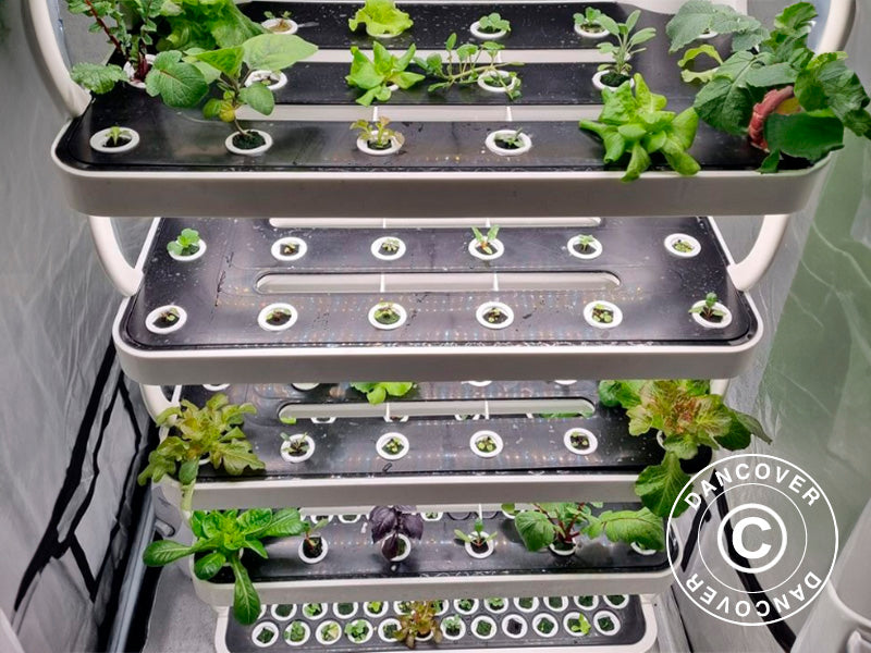 Hydroponic Grow Cabinet w/LED, 0.77x0.4x1.7 m, White