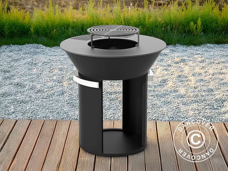 Fire Bowl w/Wood Storage, Ø93x98 cm, Black