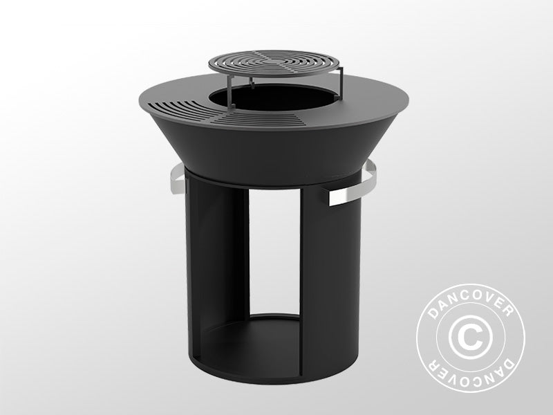 Fire Bowl w/Wood Storage, Ø93x98 cm, Black