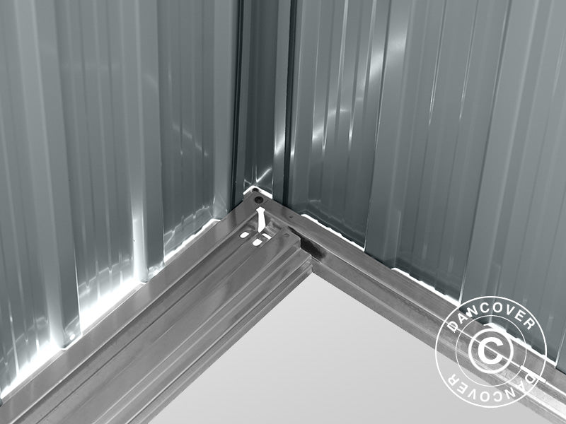 Garden shed w/Skylight, 2.38x1.93x2.03 m, 4.59 m², Anthracite/White