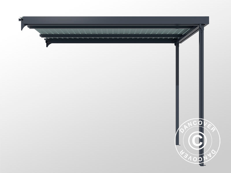 Extension f/garden shed with skylight, 2.86x2.45x2.26 m, 7 m², Anthracite