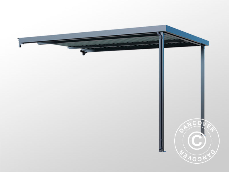 Extension f/garden shed with skylight, 2.86x2.45x2.26 m, 7 m², Anthracite