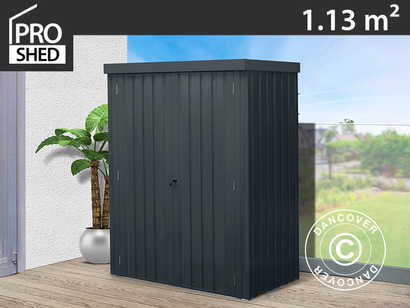 Garden Shed, steel cabinet 1.4x0.81x1.8 m, 1.13 m², ProShed®, Anthracite