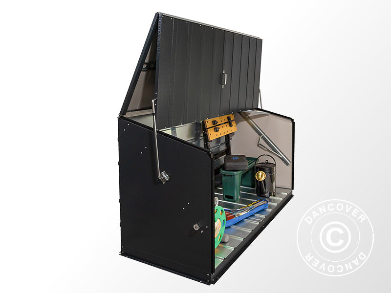 Garden storage box, Storeguard, Trimetals, 1.96x0.89x1.13 m, 1.74 m², Anthracite