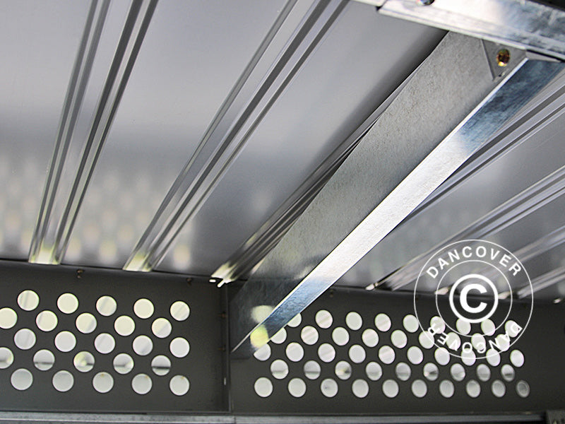 Garden Shed w/overhang, 2.57x2.69x1.87 m, 6.91 m², ProShed®, Anthracite