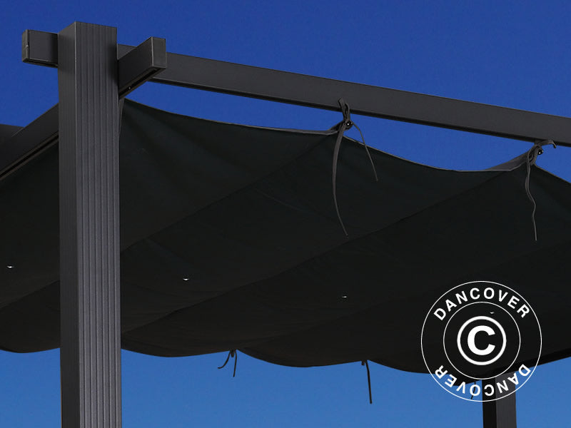 Pergola gazebo Santa Cruz, 3x4 m, Dark grey