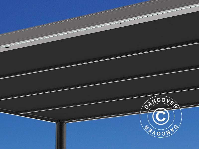 Pergola Gazebo San Fernando, 4x4m, Black/Dark Grey