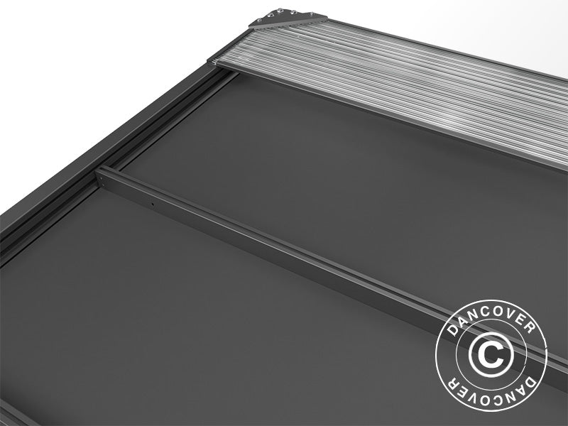 Pergola Gazebo San Fernando, 4x3m, Black/Dark Grey