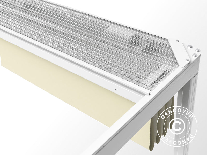 Pergola Gazebo San Fernando 4x4m White/Beige