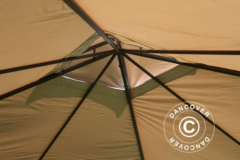 Gazebo Osiris 4x4 m, Dark beige