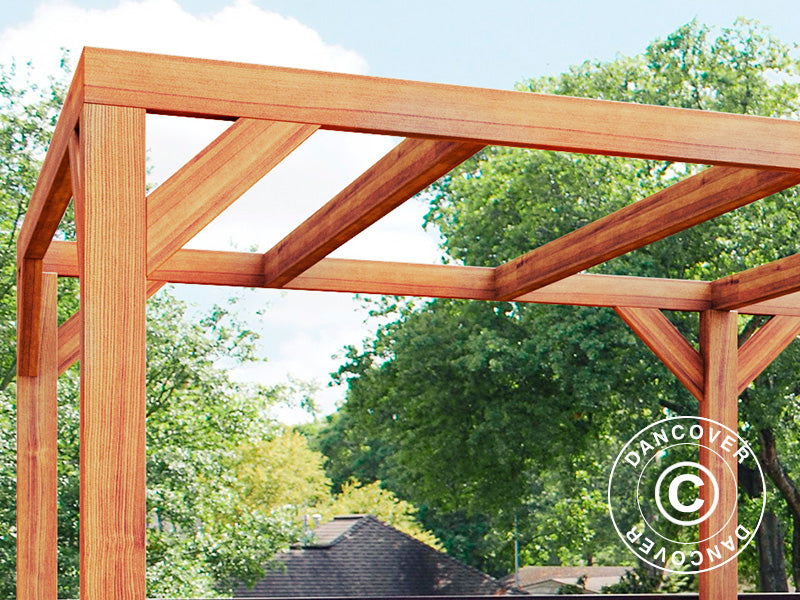 Wooden pergola Fuengirola, 4x5x2.5 m, Brown
