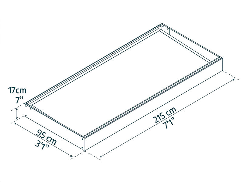 Canopy Sophia 2150, Palram/Canopia, 0.95x2.15x0.17 m, Dark Grey/Clear