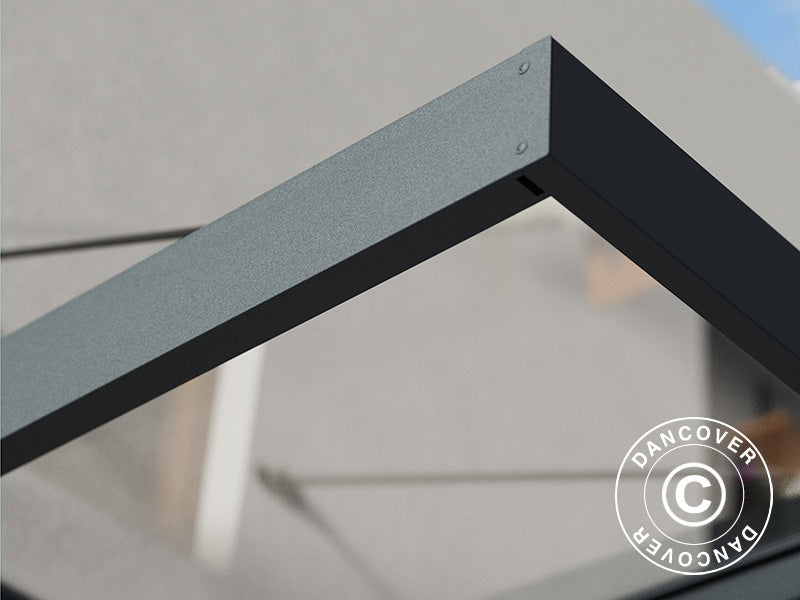 Canopy Sophia XL 5000, Palram/Canopia, 1.40x4.71x0.17 m, Dark Grey/Clear