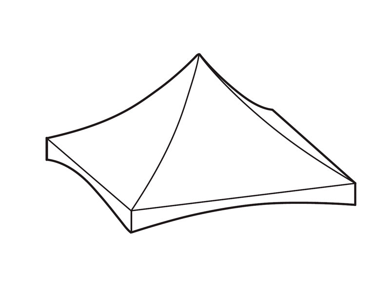 Roof cover for PartyZone Pagoda 4x4m PVC, White