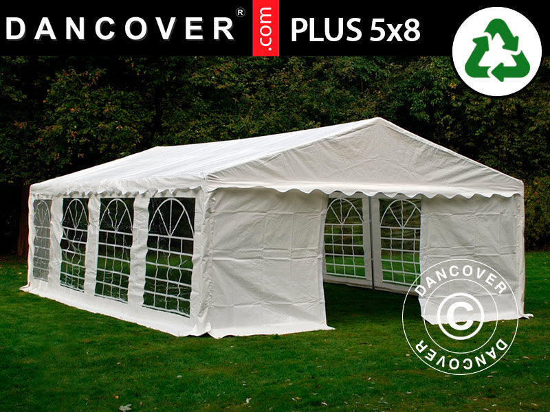 Marquee PLUS 5x8 m PE 700, White
