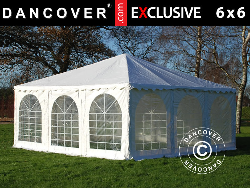 Pagoda Marquee Exclusive 6x6 m PVC, White
