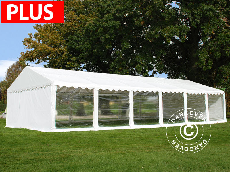 Marquee Exclusive 6x12 m PVC 900, White, Panorama