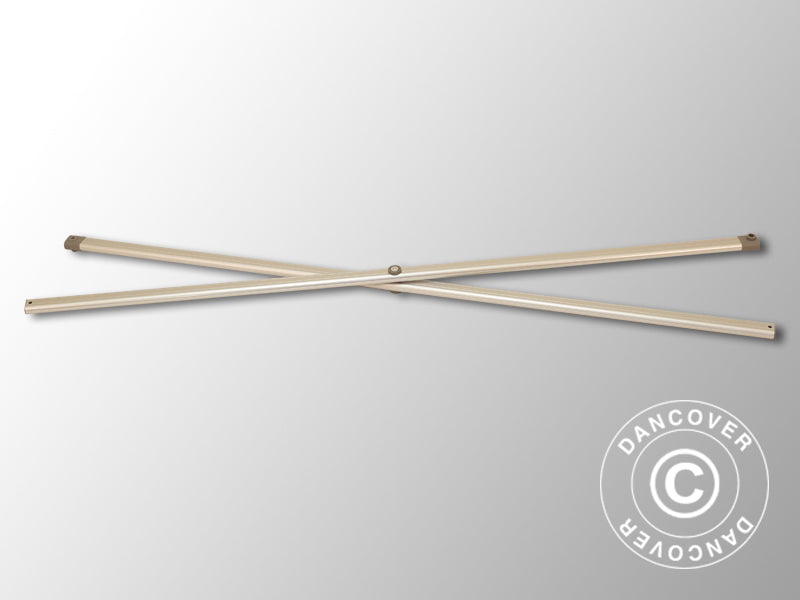 Complete scissor bar, 2 m, Black fitting