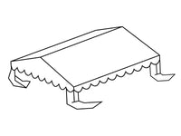 Roof cover for Marquee Plus 4x6 m PE, White