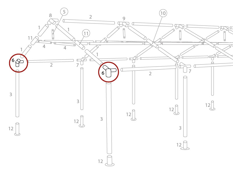 3-ways connector, Ø42 mm, 110°