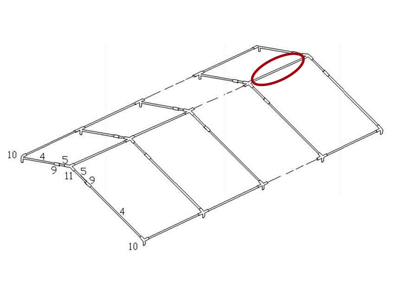 Tube for roof, Ø38x1880 mm