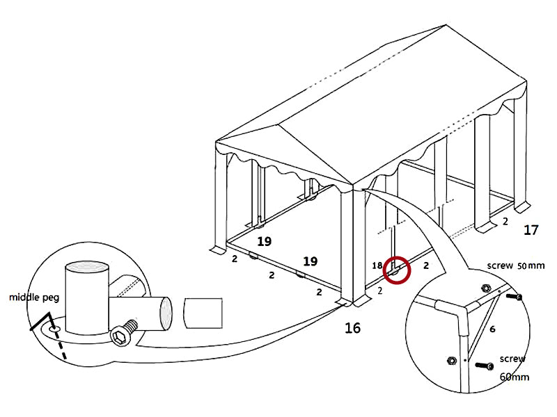 3-ways ground bar connector, Ø42+Ø54 mm
