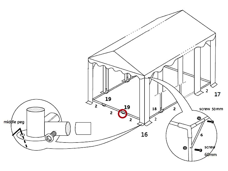 2-ways ground bar connector, Ø42 mm