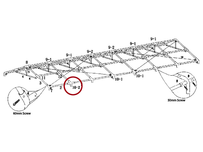 4-ways connector, Ø42+Ø54 mm, 110°