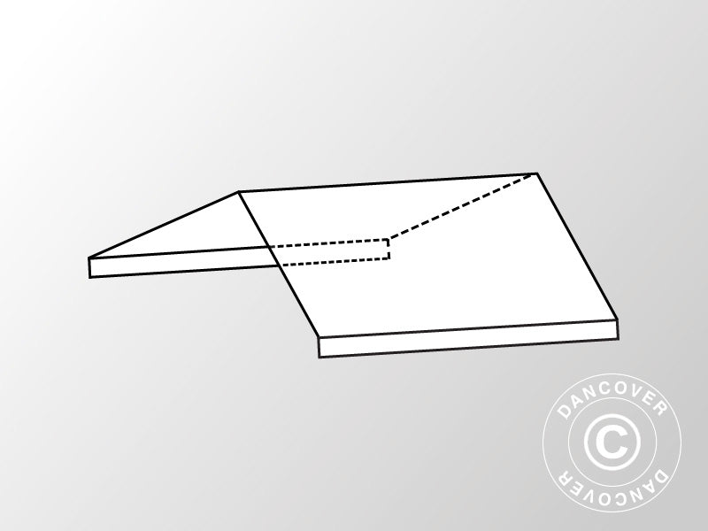 4 m roof cover middle section for Exclusive CombiTents®, 6x4 m, PVC, White