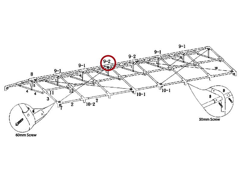 4-ways connector, Ø42+Ø54 mm, 140°