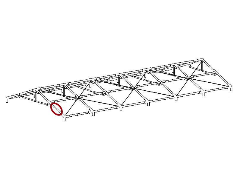 Tube for roof, Ø50 mm, 1950 mm