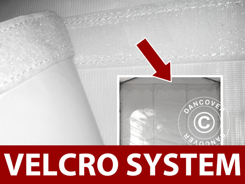 Endwall Semi Pro Combi 8 m with wide door, White