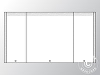 Endwall UNICO 5 m with narrow door, White