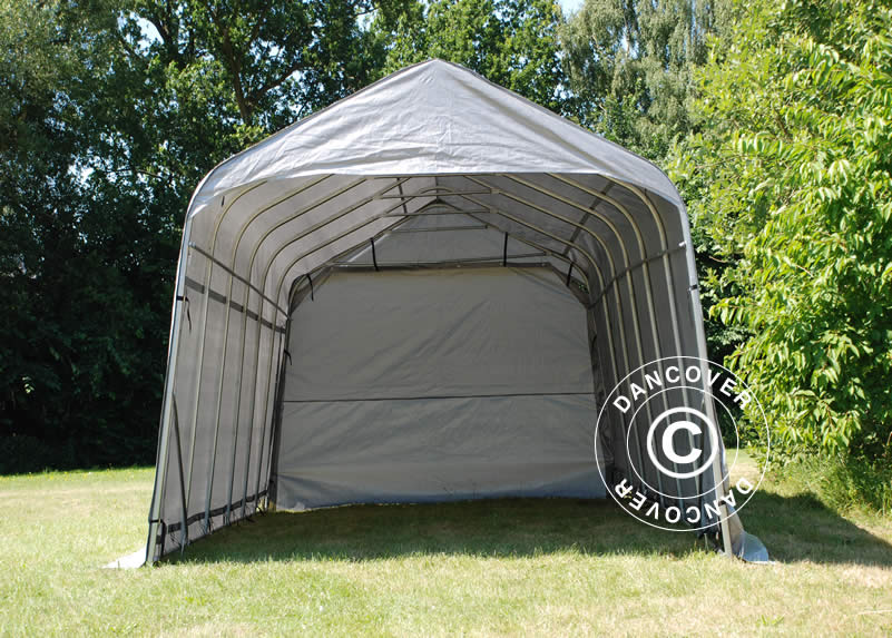 Portable Garage PRO 3.77x7.3x3.18 m PVC, Grey