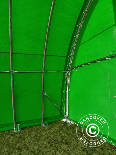 Arched Storage tent 9.15x12x4.5 m, PVC, Green
